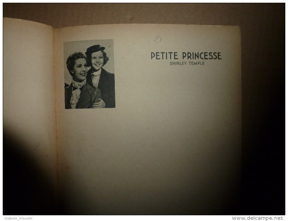 1939 PETITE PRINCESSE Shirley Temple D'ap.Francès Hogson Burnett :Récit Illustré D'après Le Film,Darryl F. Zanuck Prod. - 1901-1940
