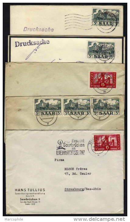 SARRE - SAAR / 1956 - 5 LETTRES POUR LA FRANCE (ref 5774) - Brieven En Documenten