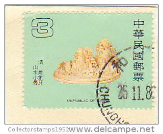 36 - CHINA REPUBLIC - REPUBBLICA DI CINA TAIWAN FORMOSA  FRAGMENT 1X STAMPS - Usati