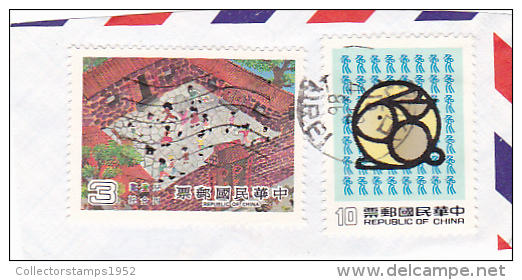 36 - CHINA REPUBLIC - REPUBBLICA DI CINA TAIWAN FORMOSA  FRAGMENT 2X STAMPS - Usados