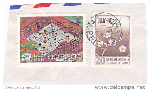 36 - CHINA REPUBLIC - REPUBBLICA DI CINA TAIWAN FORMOSA  FRAGMENT 2X STAMPS - Usados