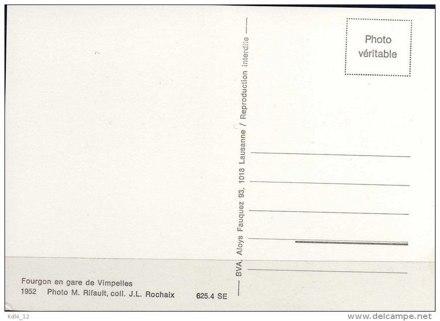 BVA 625-04 - Fourgon En Gare - VIMPELLES - Seine Et Marne - 77 - SE - Autres & Non Classés