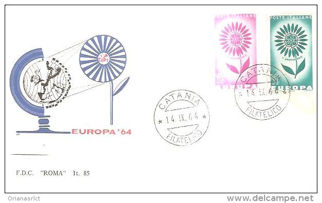 77979) F.D.C. Serie Completa - Europa Cept- 14/9/1964 - FDC