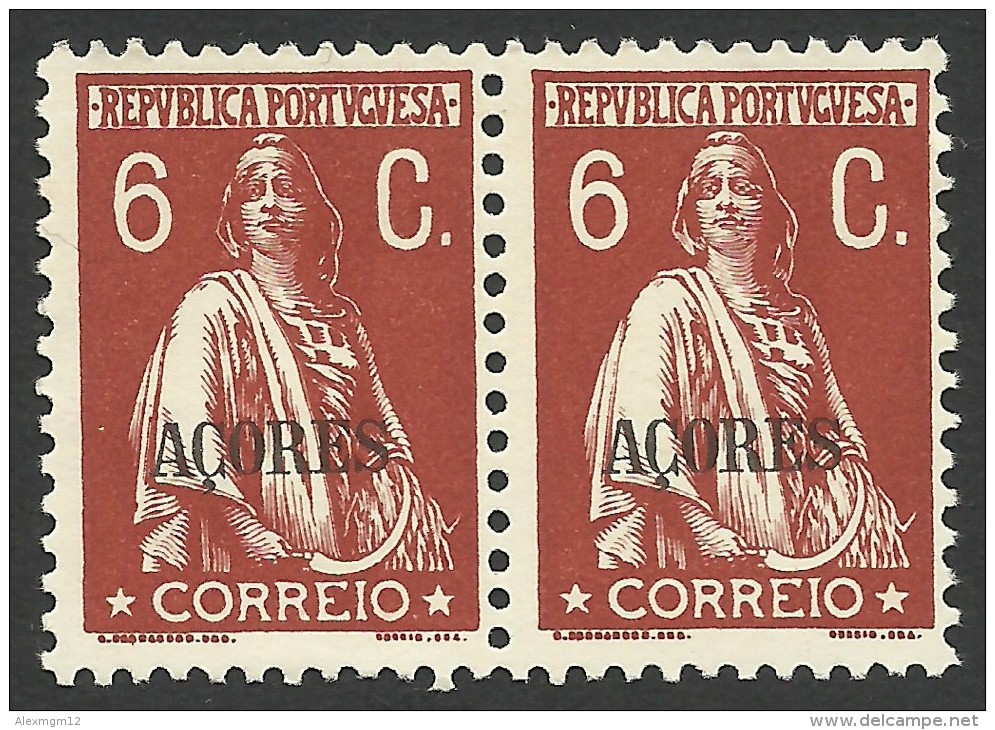 Azores, Portugal, 6 C. 1931, Sc # 175, MH Pair - Açores