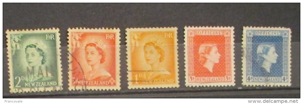 Nuova Zelanda 1953 - 1955 Queen Elizabeth II - Used Stamps