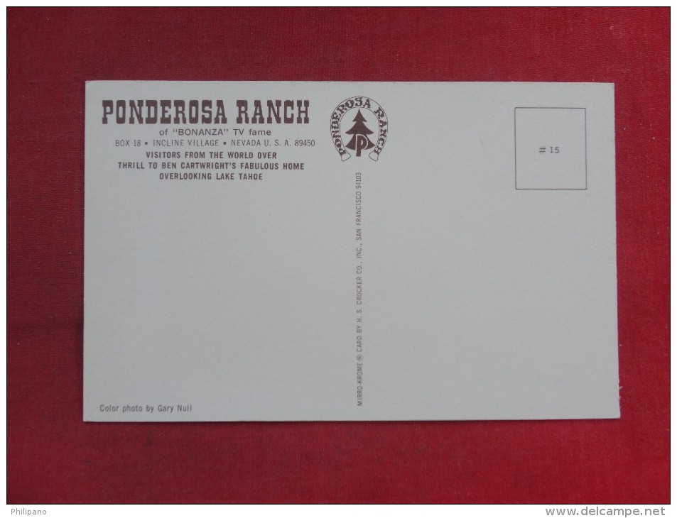 Pondersoa Ranch   Bonanza TV Show  Ref 1488 - Other & Unclassified