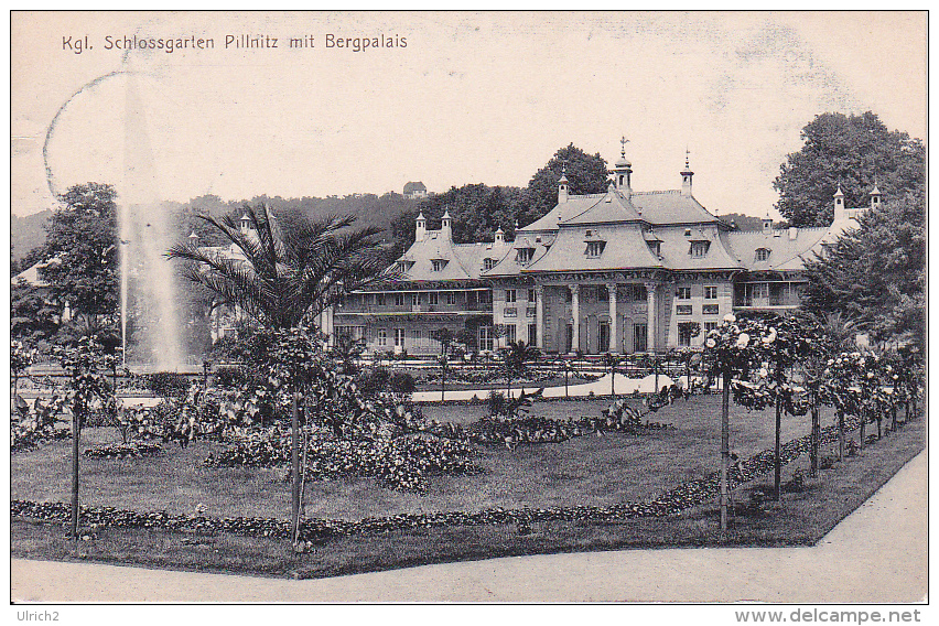 AK Pillnitz - Kgl. Schlossgarten Pillnitz Mit Bergpalais - 1908 (8641) - Pillnitz