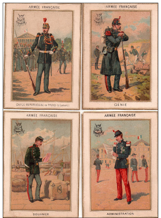 Lot De 18 Images Chromos , Theme Militaire " Armee Francaise " Voir Scans - Histoire