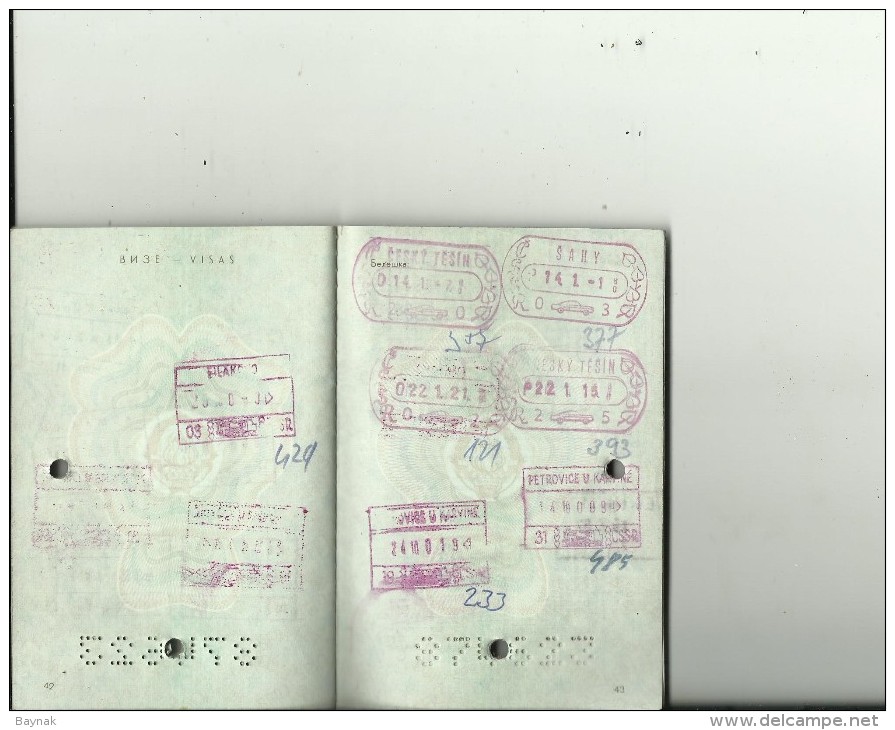 P25  --  SFR YUGOSLAVIA  ---    PASSPORT  --  1976   --  LADY PHOTO  --  VISA GREECE  --  FISCAL REVENUE, TAX STAMP