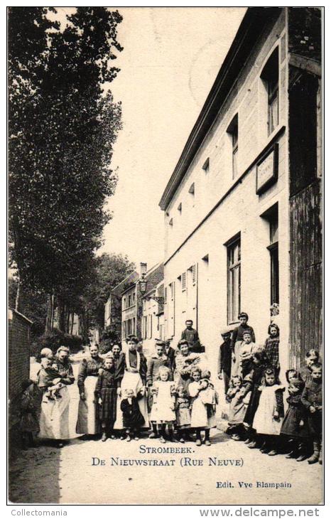 BRABANT  1 CP   Strombeek  Nieuwstraat  1906  Edit Vve Blampain - Grimbergen