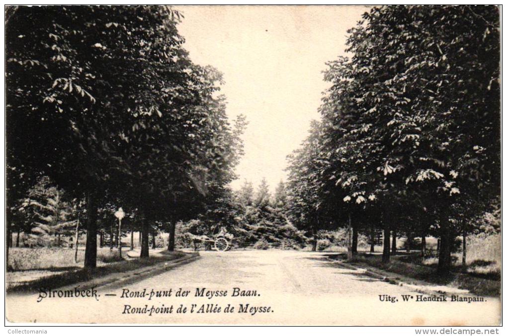 BRABANT  4 CP Strombeek Pensée Viooltje Molen Bonjour  Rond Punt Der  Meysse Baan  Meysse Baan 1909 Edit We Blanpain - Grimbergen