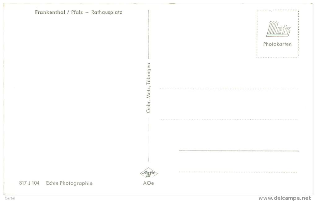 FRANKENTHAL / Pfalz - Rathausplatz - Frankenthal