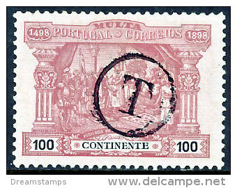 !										■■■■■ds■■ Portugal Postage Due 1898 AF#5ø Vasco Da Gama 100rs Lisbon (x5574) - Gebraucht