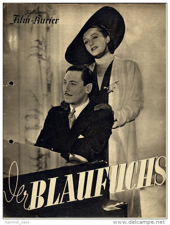 "Illustrierter Film-Kurier" "Blaufuchs" Mit Zarah Leander , Willi Birgel  -  Filmprogramm Nr. 2898 Von 1938 - Other & Unclassified