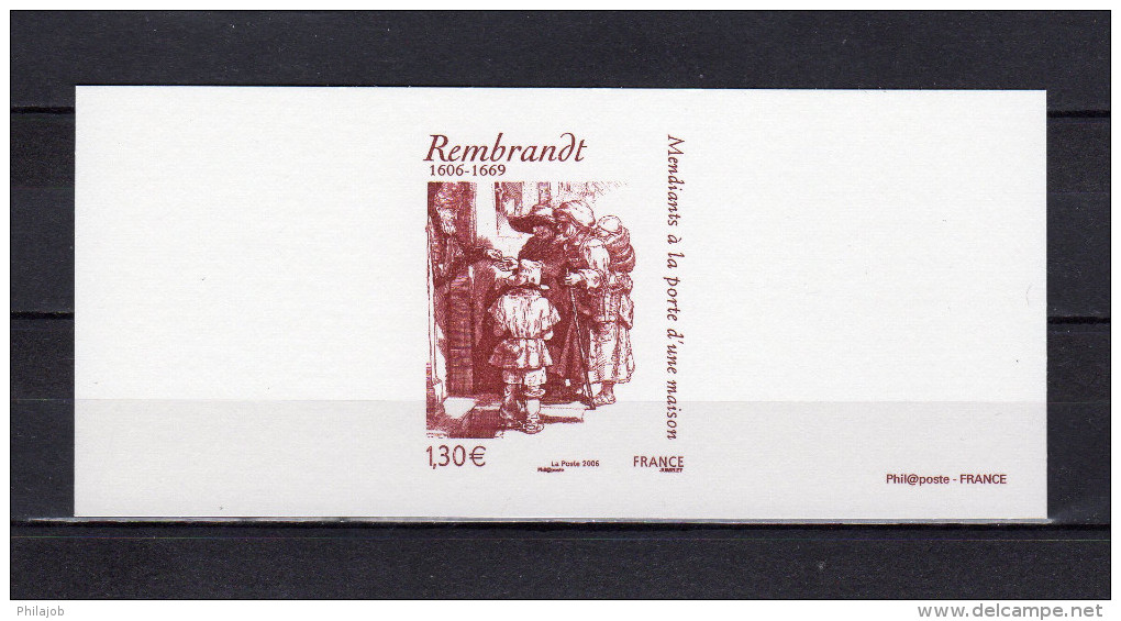 FRANCE 2006 :  Gravure Officielle N° YT 3984 " MENDIANTS A LA PORTE D´UNE EGLISE De REMBRANDT " En PARFAIT état. - Rembrandt