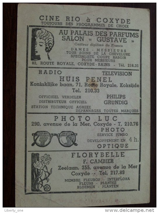 Ciné RIO à COXYDE - MARION MICHAEL - N° 337 ( Photo : EUROP Film Zie Foto´s ) ! - Advertising