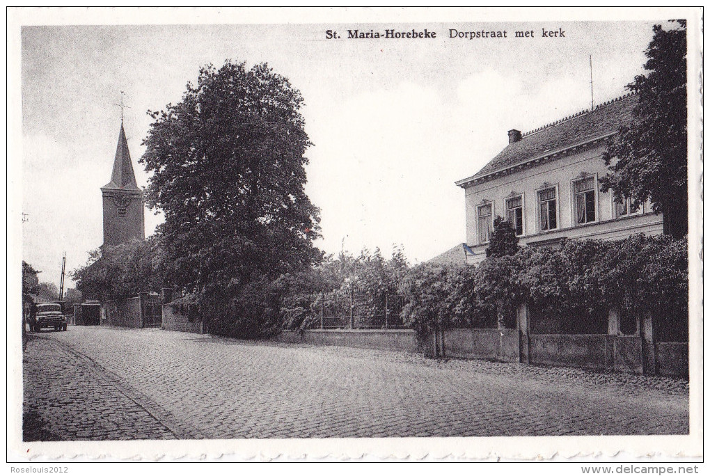 SINTE-MARIA HOOREBEKE / HOREBEKE : Dorpstraat Met Kerk - Horebeke