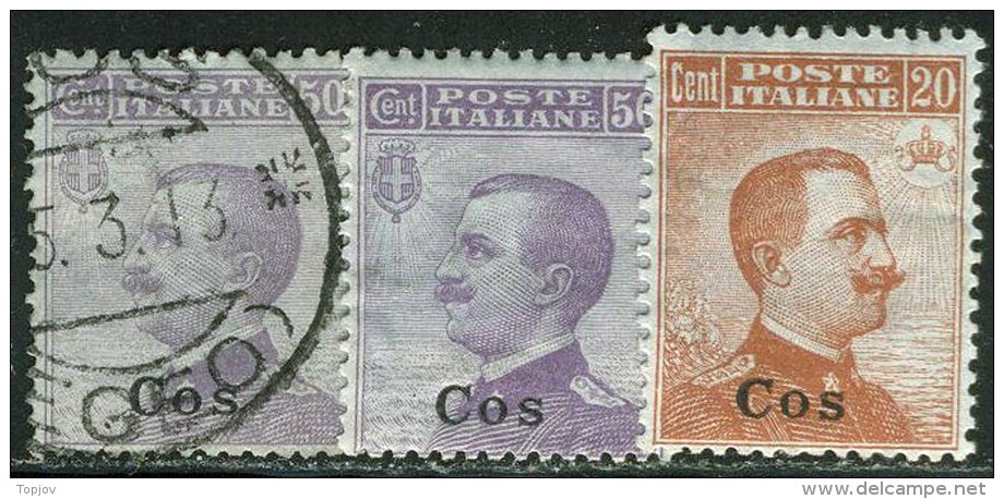 ITALIA - ISOLE  EGEO - COO - COS - Re Filigr. - *MLH/used - 1912-22 - Aegean (Coo)