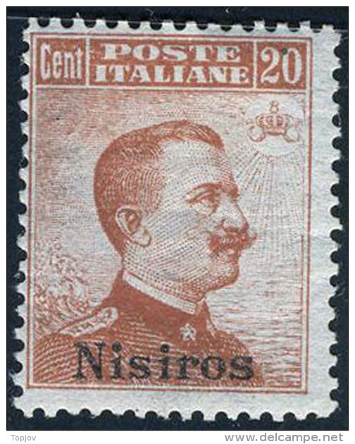 ITALIA - ISOLE  EGEO - NISIRO - NISIROS - Re Senza Filigr. - *MLH - 1917 - Egeo (Nisiro)