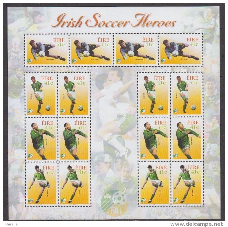 IRLANDE     2002    Coupe Du Monde De Fotball       N°  1442 / 1445     Feuillet 4      COTE   24 € 00 - Nuovi