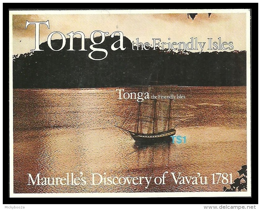 TONGA 1981 SHIPS MAURELLE'S DISCOVERY OF VAVA'U M/SHEET MNH - Tonga (1970-...)