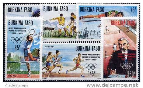 Burkina Faso  743/48**Jeux Olympiques,Pierre De Coubertin - Burkina Faso (1984-...)