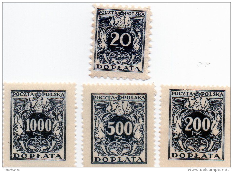 B - 1921 Polonia - Segnatasse - Unused Stamps