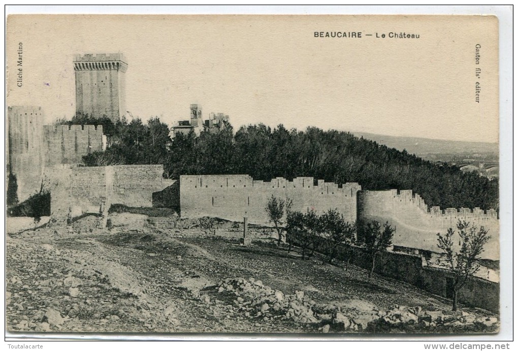 CPA 30 BEAUCAIRE LE CHATEAU 1906 - Beaucaire