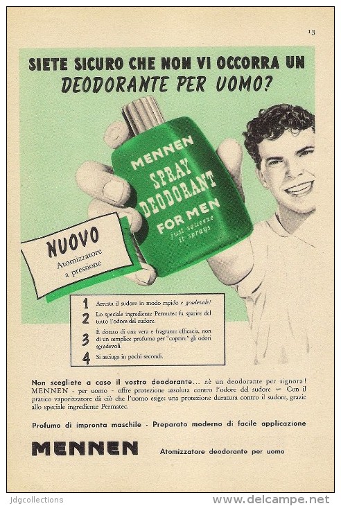 # MENNEN SHAVE LOTION,  ITALY 1950s Advert Pubblicità Publicitè Reklame Lozione Barba Rasage Afeitar Rasierwasser - Zonder Classificatie