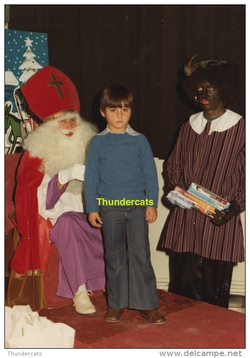 ANCIENNE PHOTO  ** OUDE FOTO ** VINTAGE SNAP SHOT ** SAINT ST  NICOLAS SINTERKLAAS SANTA CLAUS BOY GARCON - Anonymous Persons