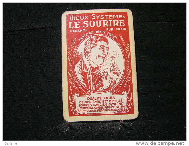 Playing Cards/Carte A Jouer/1 Dos De Cartes,Distillerie De Montegnée (Liège) Henry Chénée - Vieux Système (Genièvre) - Sonstige & Ohne Zuordnung