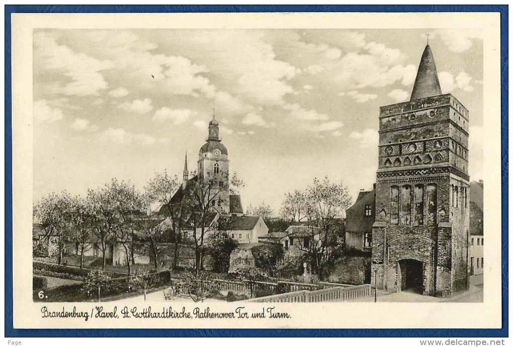 Brandenburg,Havel,St.Gotthardtkirche,Rathenower Tor Und Turm,ca.1930 - Brandenburg