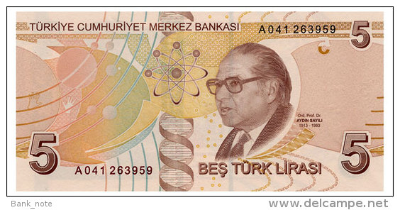 TURKEY 5 LIRA 2009 Pick 222a Unc - Turkije