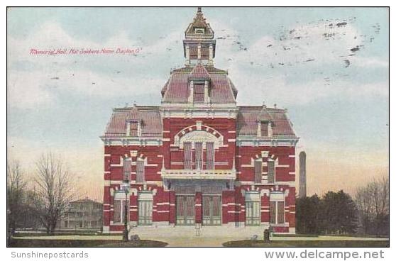 Ohio Dayton Memorial Hall Nat Soldiers Home 1909 - Dayton