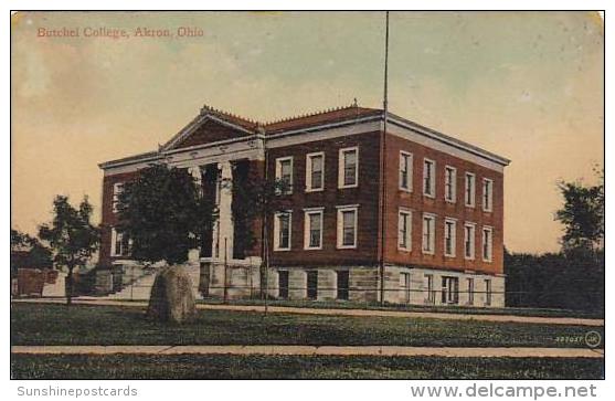 Ohio Akron Butchel College 1910 - Akron