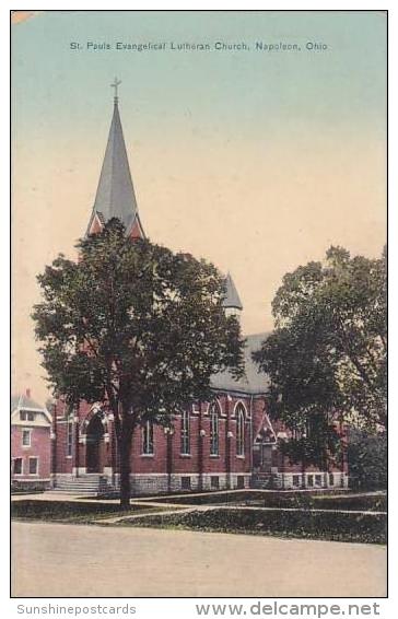 Ohio Napoleon Saint Pauls Evangelical Lutheran Church 1915 - Other & Unclassified