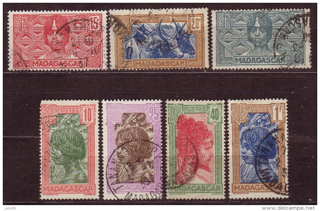 MADAGASCAR - 1930 - YT N° 165 / 170 + 175  - Oblitérés - Oblitérés