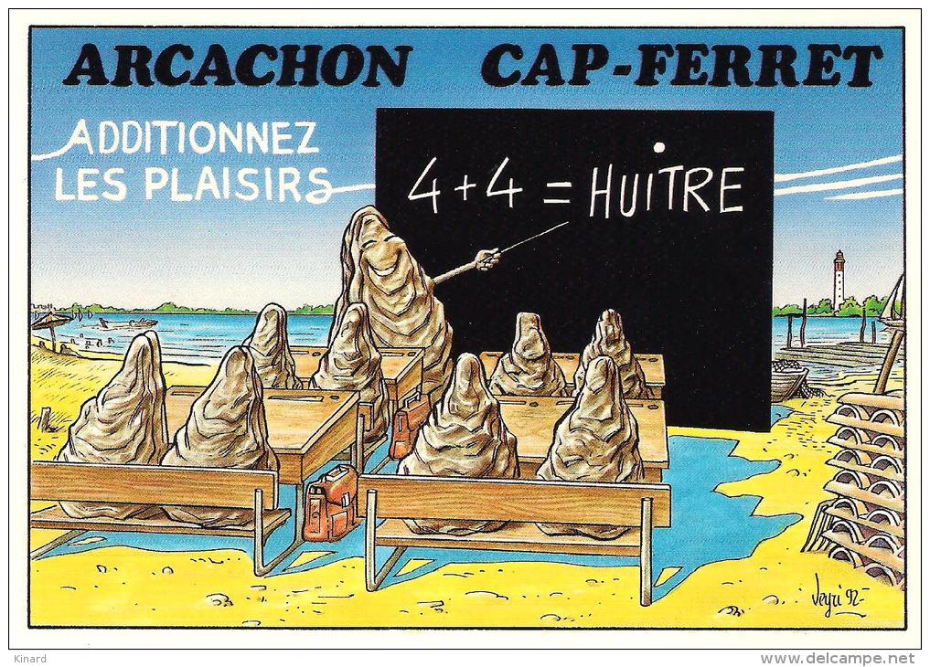 CP . ILLUSTRATEUR. BERNARD VEYRI..ARCACHON CAP FERRET...1992..TBE...SCAN - Veyri, Bernard