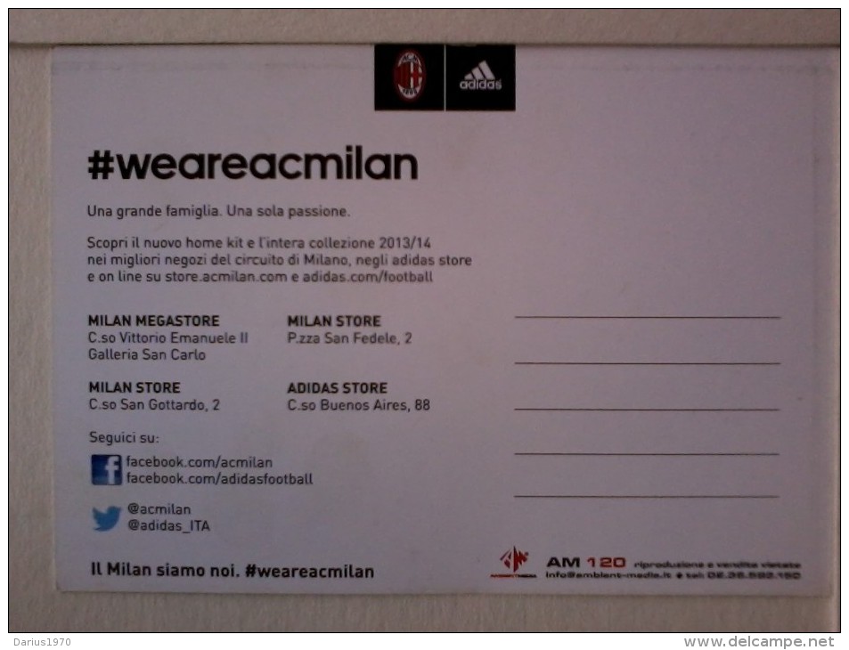 Cartolina - WE ARE AC MILAN . - Calcio