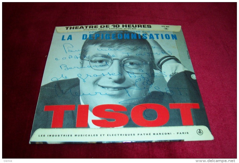 AUTOGRAPHES SUR DISQUE 45 TOURS °  HENRI TISOT - Autogramme