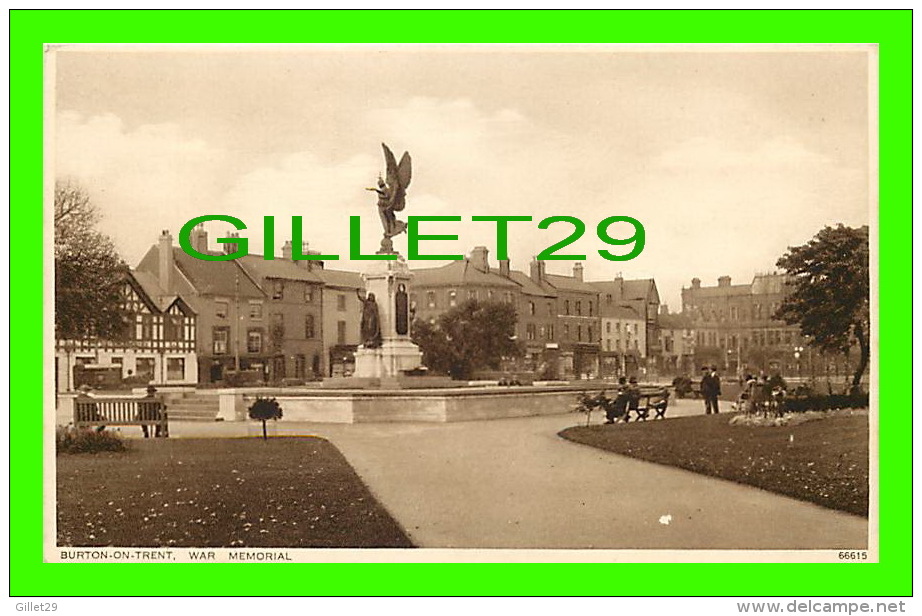 BURTON-ON-TRENT, UK - WAR MEMORIAL - ANIMATED - PHOTOCHROME CO LTD - - Sonstige & Ohne Zuordnung