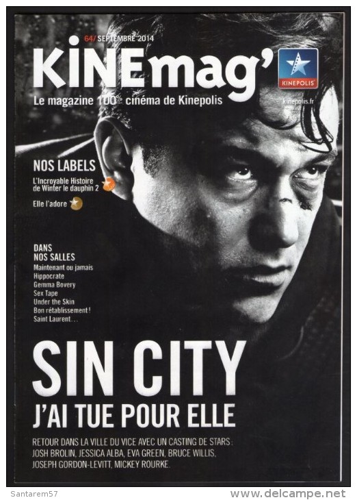 Magasine Magazine Cinéma KINEMAG Programmation Septembre 2014 N° 64 Sin City - Magazines