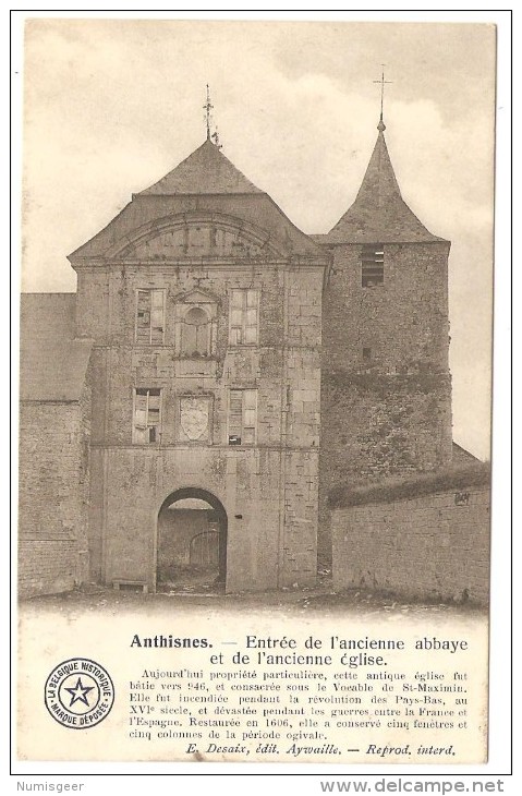 ANTHISNES   ---  Entrée De L' Ancienne Abbaye Et De L' Ancienne église - Anthisnes