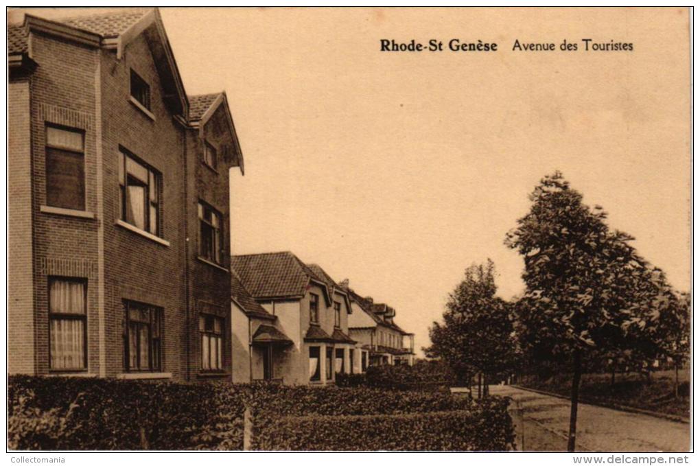 BRABANT   5 CP Sr Genesius Rhode Eglise '32 Vijverweg  Villa Pépinière Av Ocyave Michob Av Des Touristes - St-Genesius-Rode