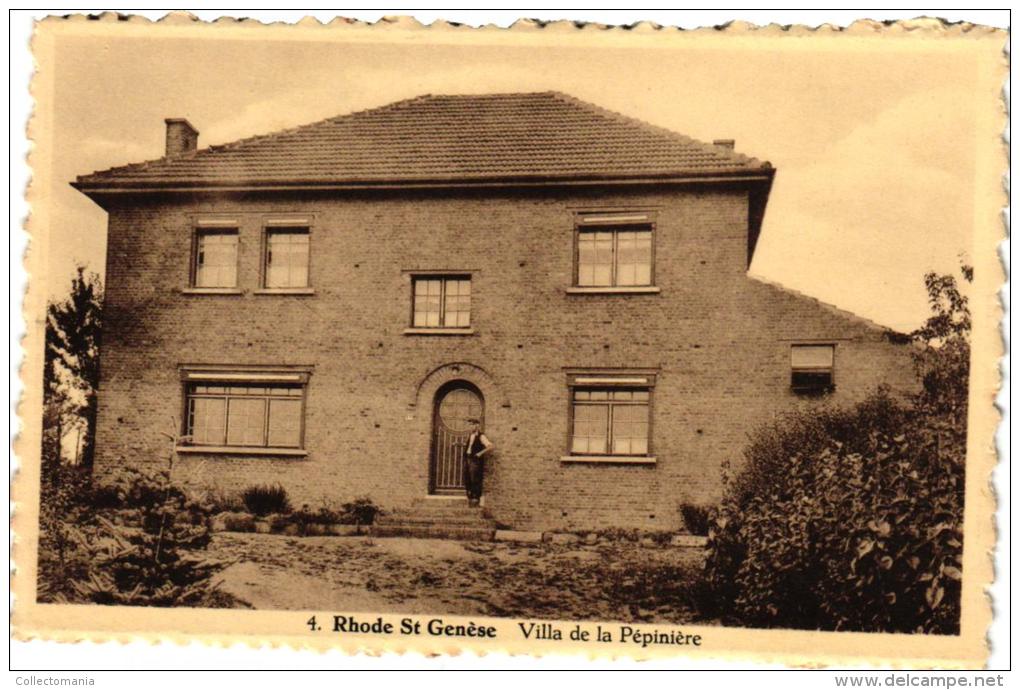 BRABANT   5 CP Sr Genesius Rhode Eglise '32 Vijverweg  Villa Pépinière Av Ocyave Michob Av Des Touristes - St-Genesius-Rode