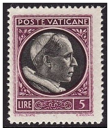 VATICANO 1945 - MEDAGLIONCINI - PIO XII - L. 5 - MNH - Andere & Zonder Classificatie