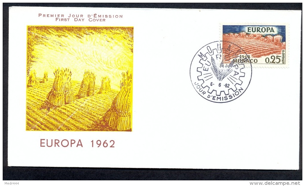 Monaco 1962 - FDC - Europa - Briefe U. Dokumente