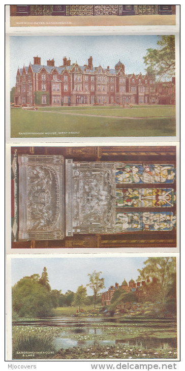 Old SANDRINGHAM Norfolk SOUVENIR LETTERCARD 6 Colour Views Postcard Gb - Andere & Zonder Classificatie