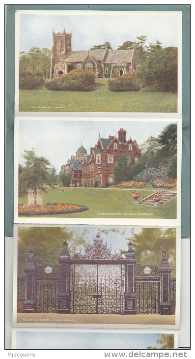 Old SANDRINGHAM Norfolk SOUVENIR LETTERCARD 6 Colour Views Postcard Gb - Andere & Zonder Classificatie