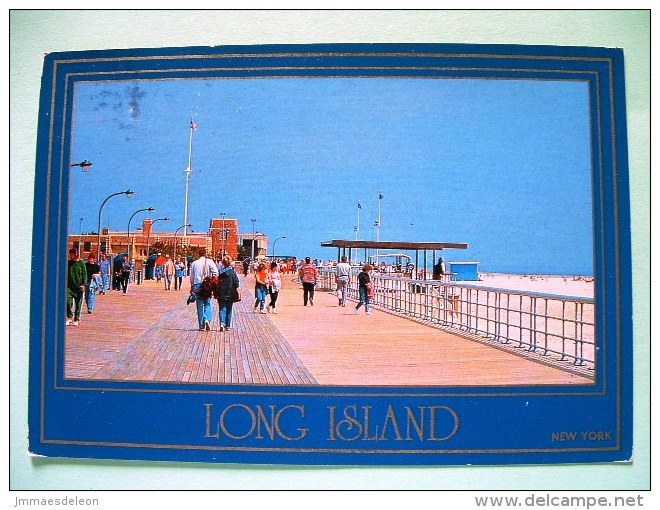 USA 1988 Postcard "Jones Beach" Jamaica N.Y. To England - Igor Stravinsky Musci - Truman - Julia Ward Howe - Lettres & Documents